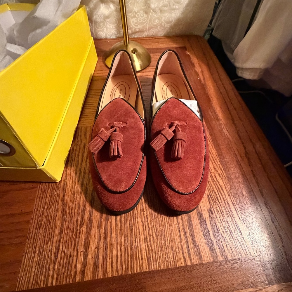 Journey‎ West Suede Tassel Loafers- Brown- Size 7- NIB